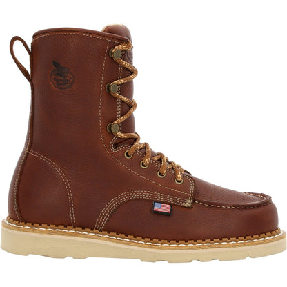 Georgia Boot Wedge Moc Toe GB00480 Mens Brown Wide Work & Safety Boots