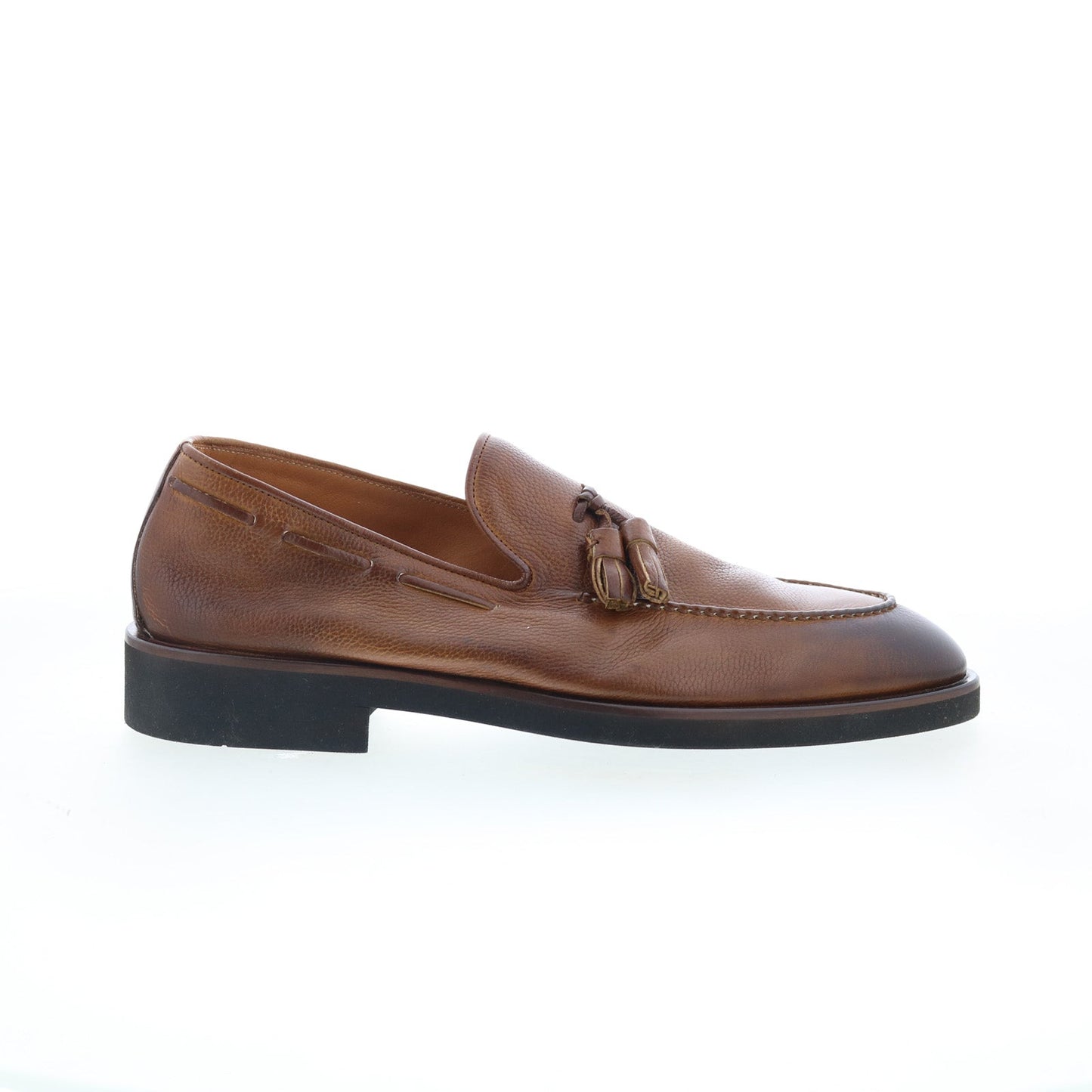 Di Bianco GBF317 Mens Brown Leather Slip On Loafers & Slip Ons Casual Shoes