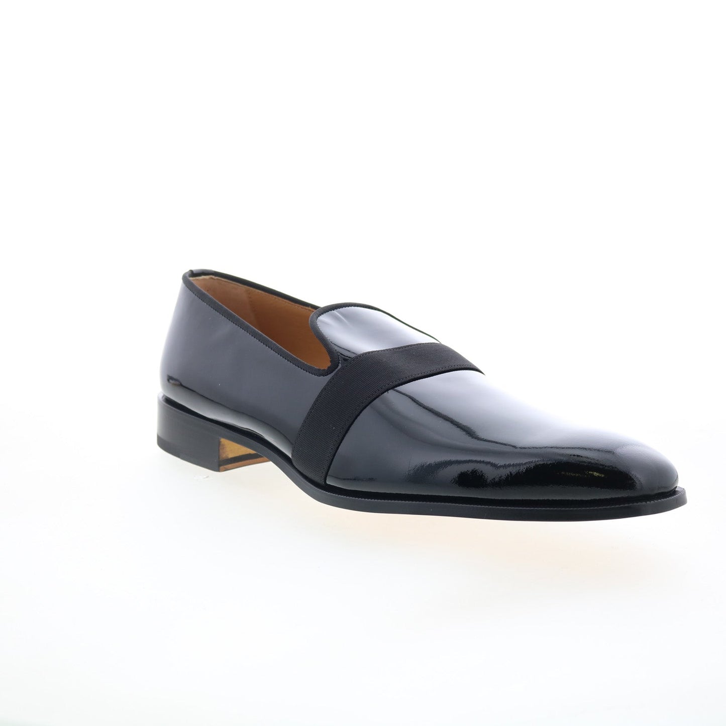 Di Bianco Vernice Tuxedo GBF786 Mens Black Loafers & Slip Ons Casual Shoes