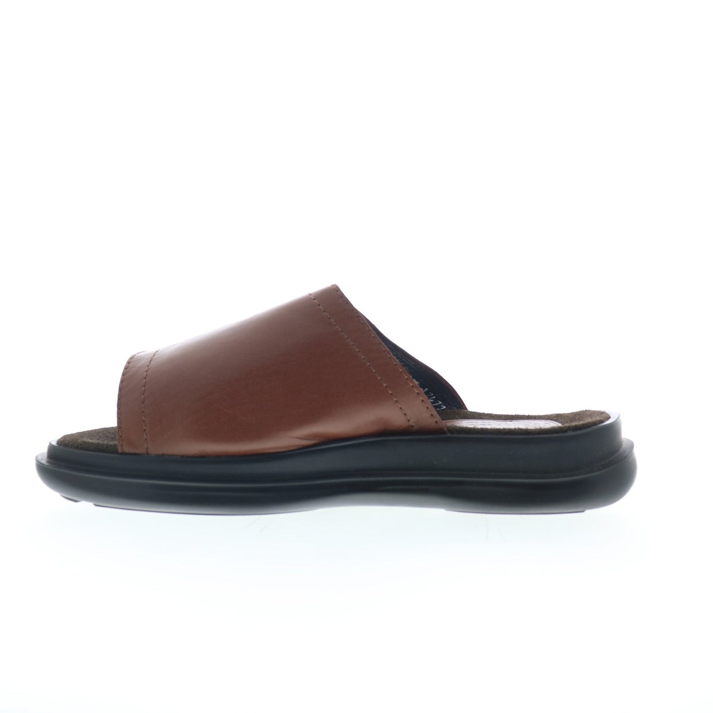 Hitchcock Wide Strap Mens Brown Extra Extra Wide 5E Slides Sandals Shoes