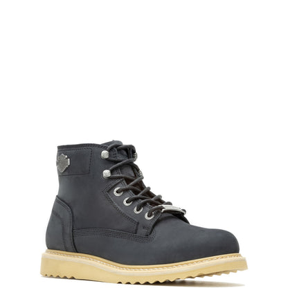 Harley-Davidson Beaton D93852 Mens Black Leather Lace Up Casual Dress Boots