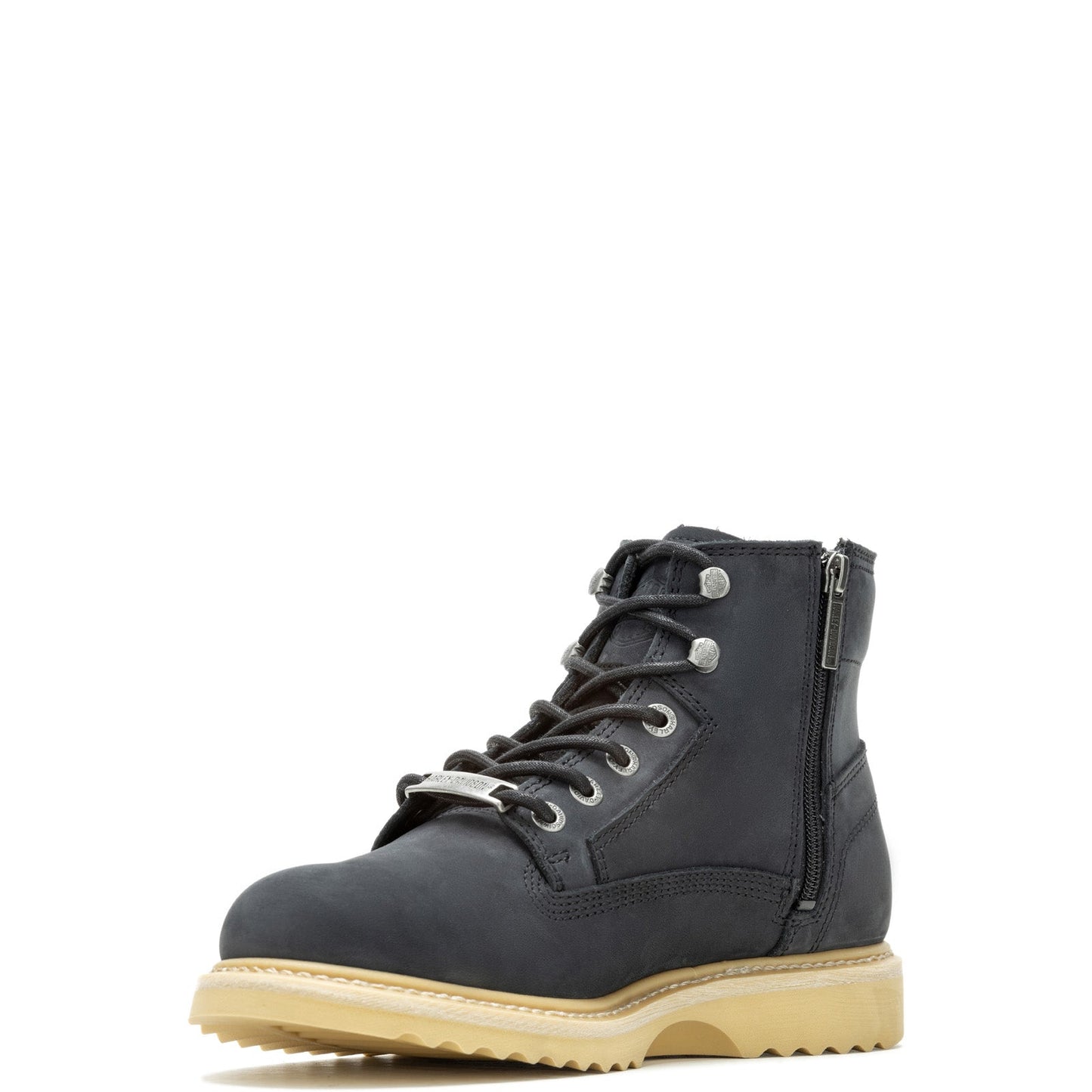 Harley-Davidson Beaton D93852 Mens Black Leather Lace Up Casual Dress Boots