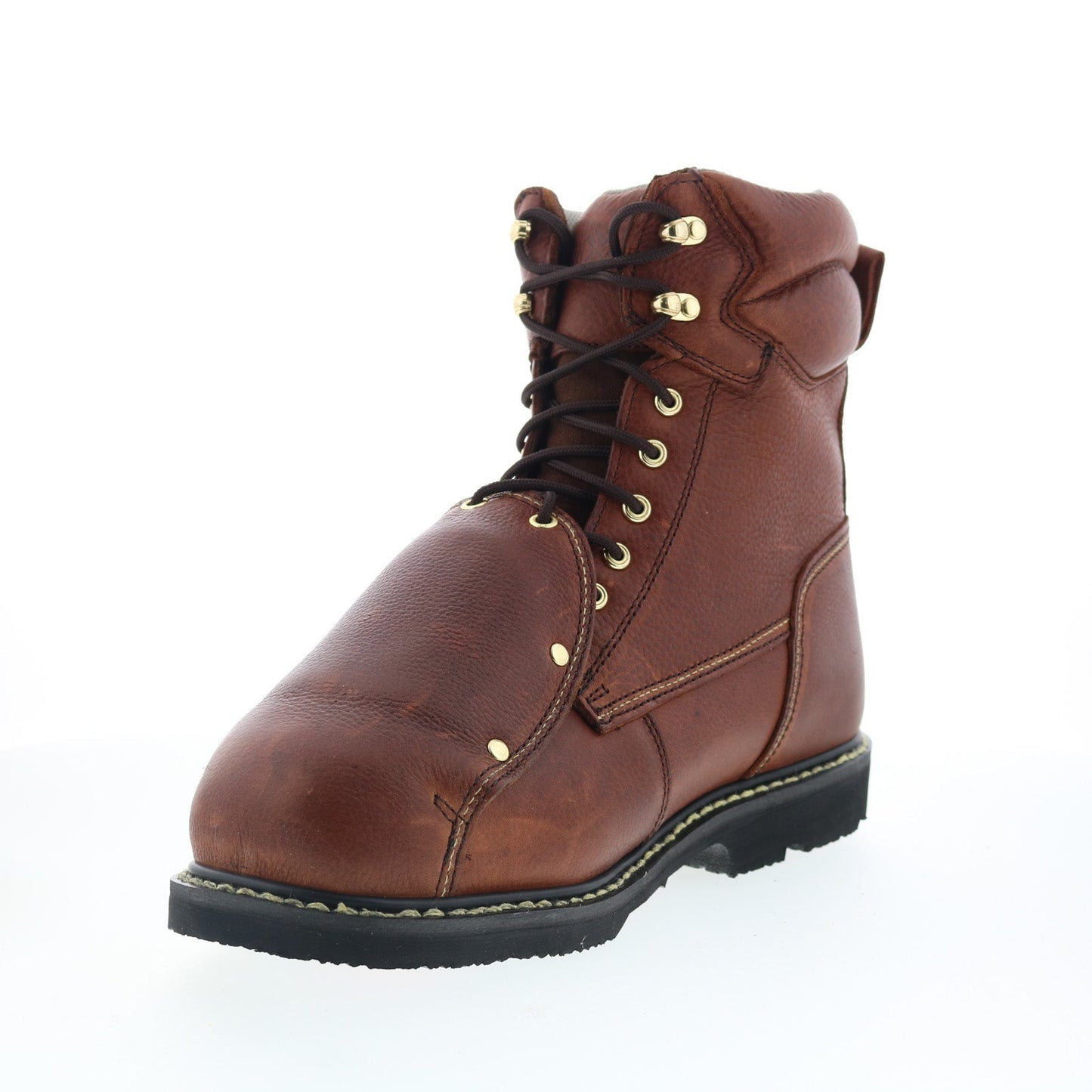 Iron Age Groundbreaker 8" EH Steel Toe MetGuard Mens Brown Work Boots