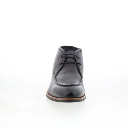 Di Bianco Ischia Mens Gray Leather Lace Up Chukkas Boots
