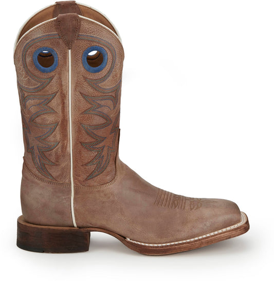 Justin Boots Caddo Square Toe Cowhide Mens Brown Cowboy Western Boots