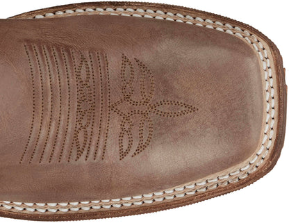 Justin Boots Caddo Square Toe Cowhide Mens Brown Cowboy Western Boots