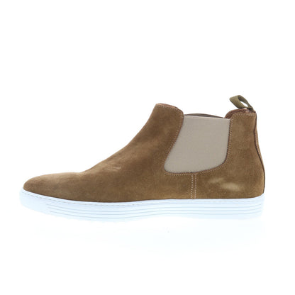 Pastori by Di Bianco Julianus Mens Brown Suede Slip On Chelsea Boots