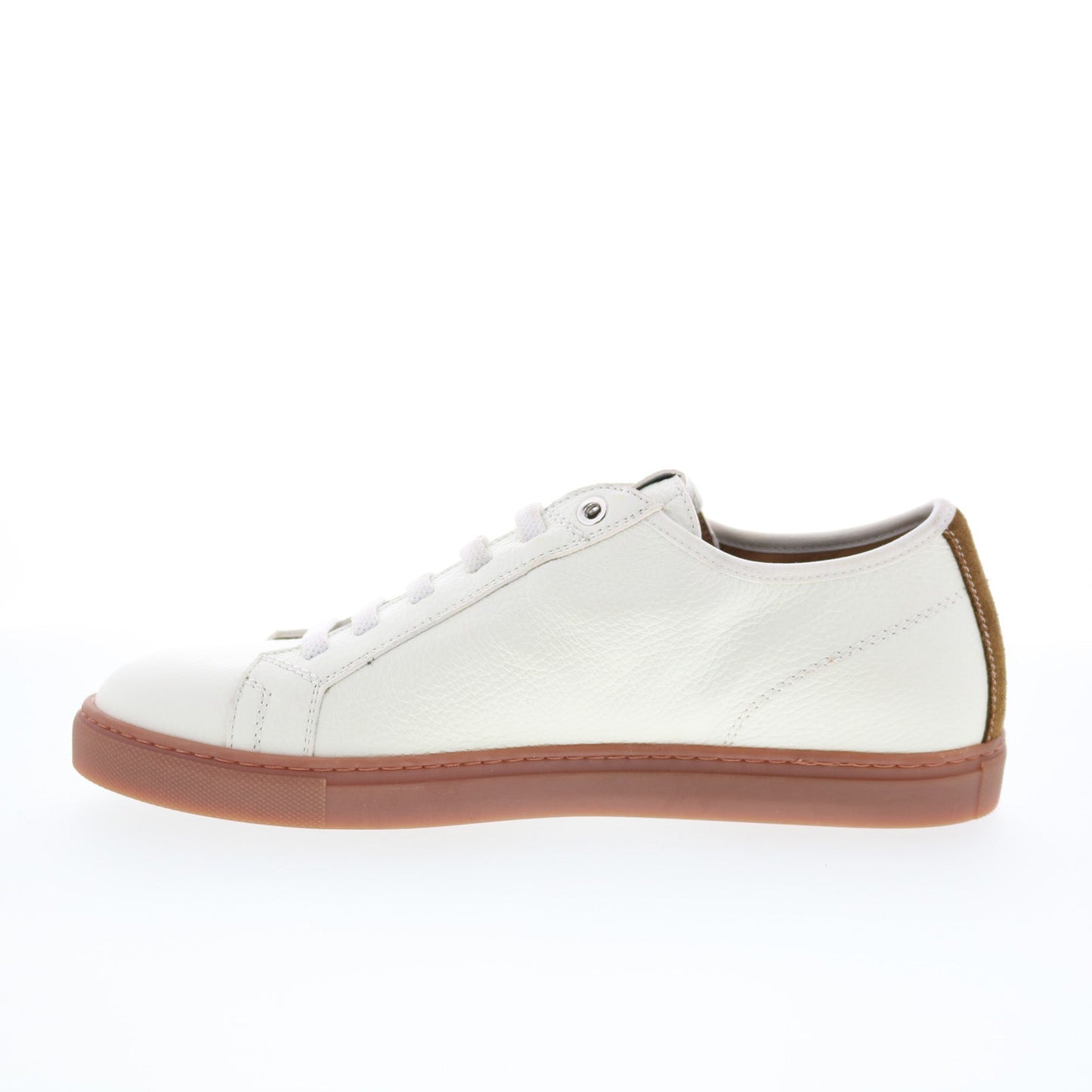 Di Bianco Julius Mens White Leather Lace Up Lifestyle Sneakers Shoes