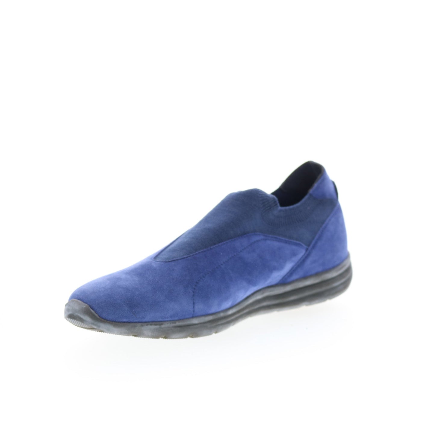 Di Bianco Macerata Mens Blue Suede Slip On Lifestyle Sneakers Shoes