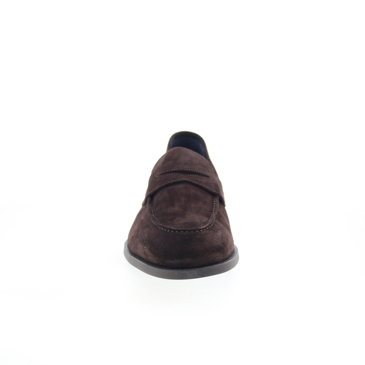 Di Bianco Miseno Mens Brown Suede Slip On Loafers & Slip Ons Penny Shoes