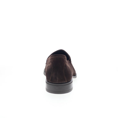 Di Bianco Miseno Mens Brown Suede Slip On Loafers & Slip Ons Penny Shoes