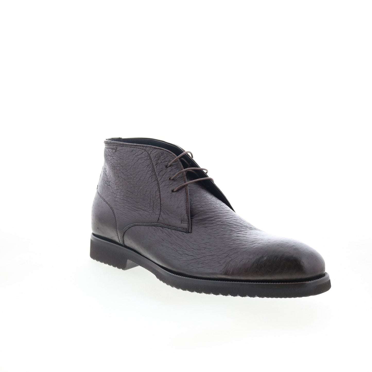 Di Bianco Pescatora Mens Brown Leather Lace Up Chukkas Boots