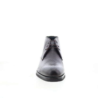 Di Bianco Pescatora Mens Brown Leather Lace Up Chukkas Boots