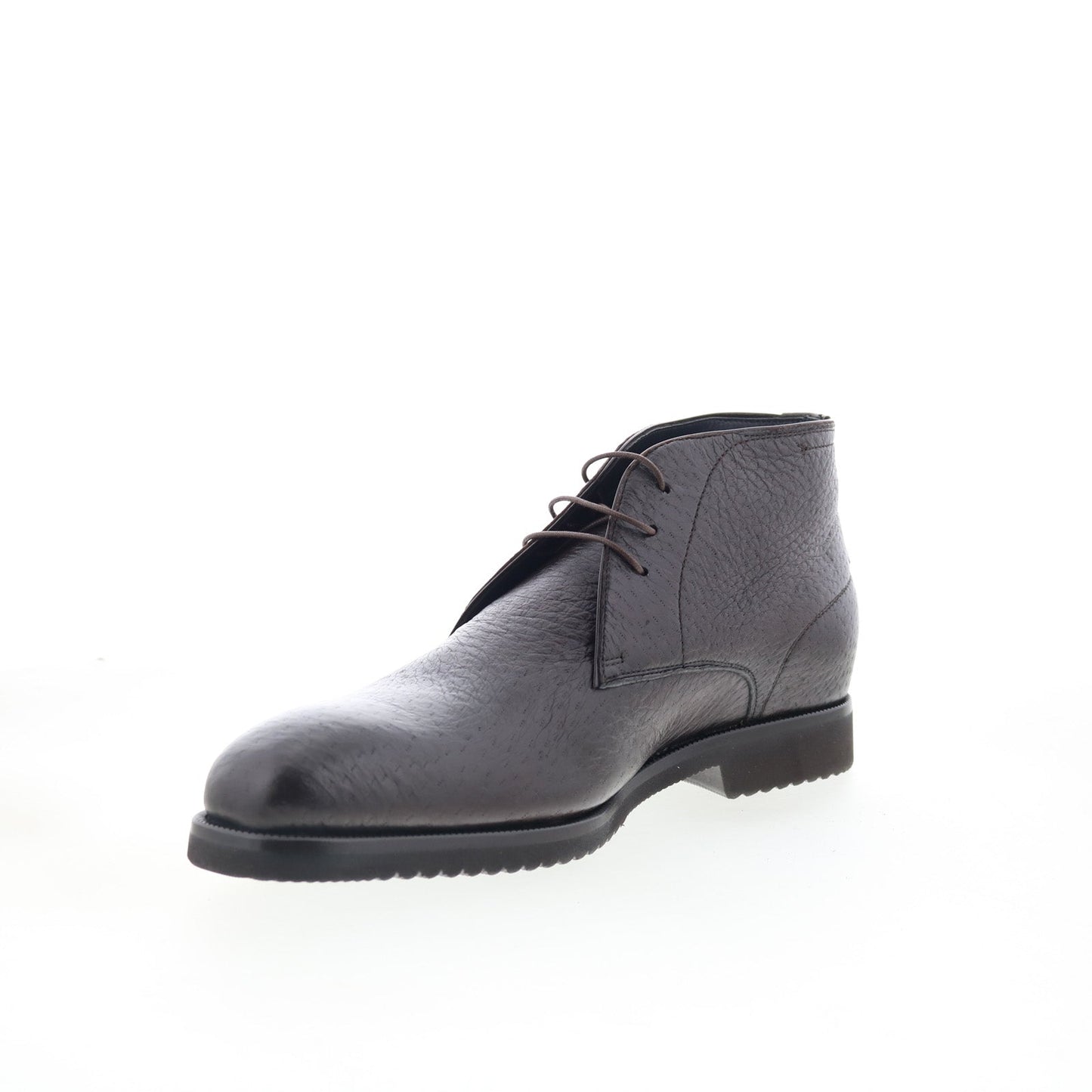 Di Bianco Pescatora Mens Brown Leather Lace Up Chukkas Boots