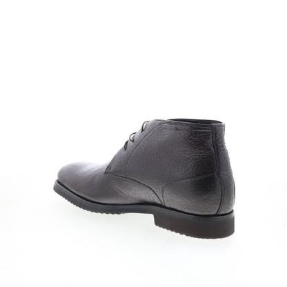 Di Bianco Pescatora Mens Brown Leather Lace Up Chukkas Boots