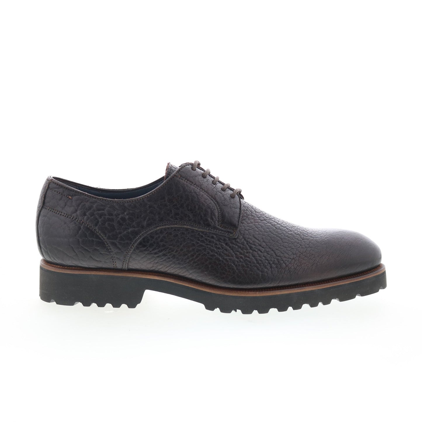 Di Bianco Pisa Mens Brown Leather Lace Up Oxfords & Lace Ups Casual Shoes