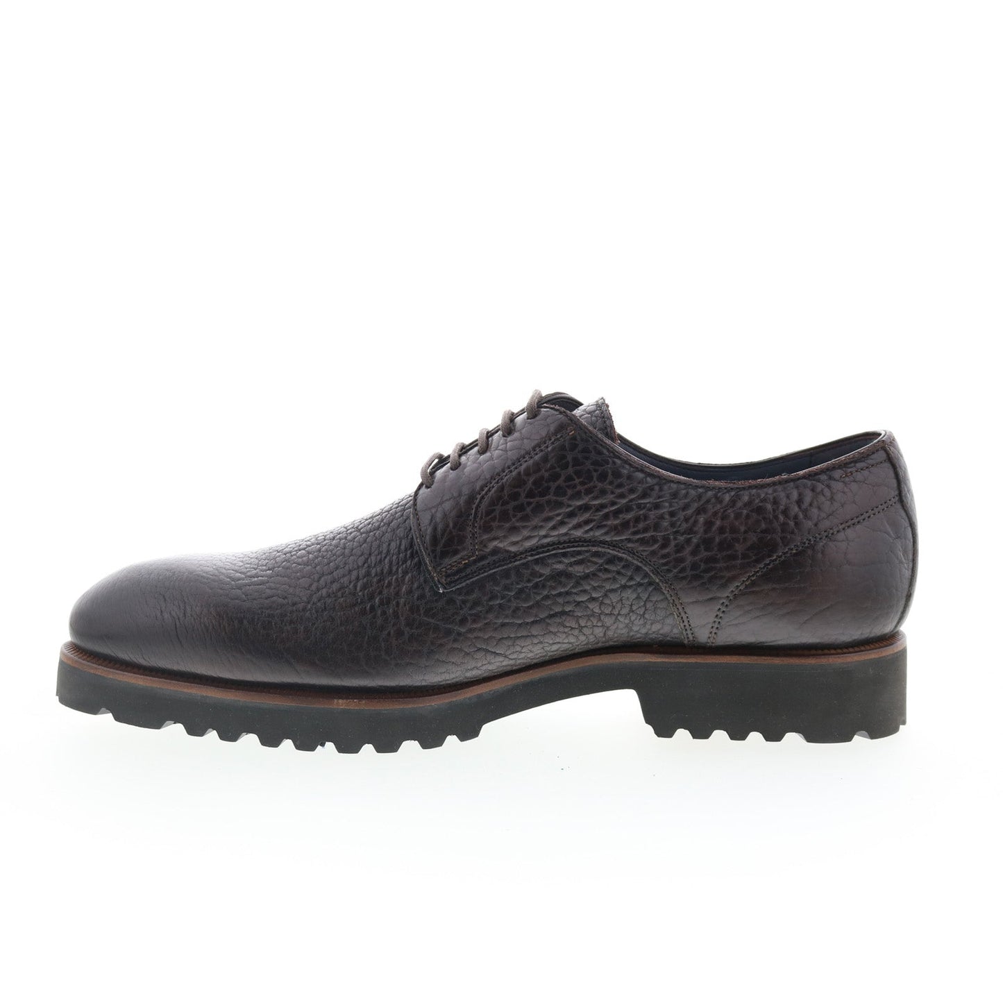 Di Bianco Pisa Mens Brown Leather Lace Up Oxfords & Lace Ups Casual Shoes