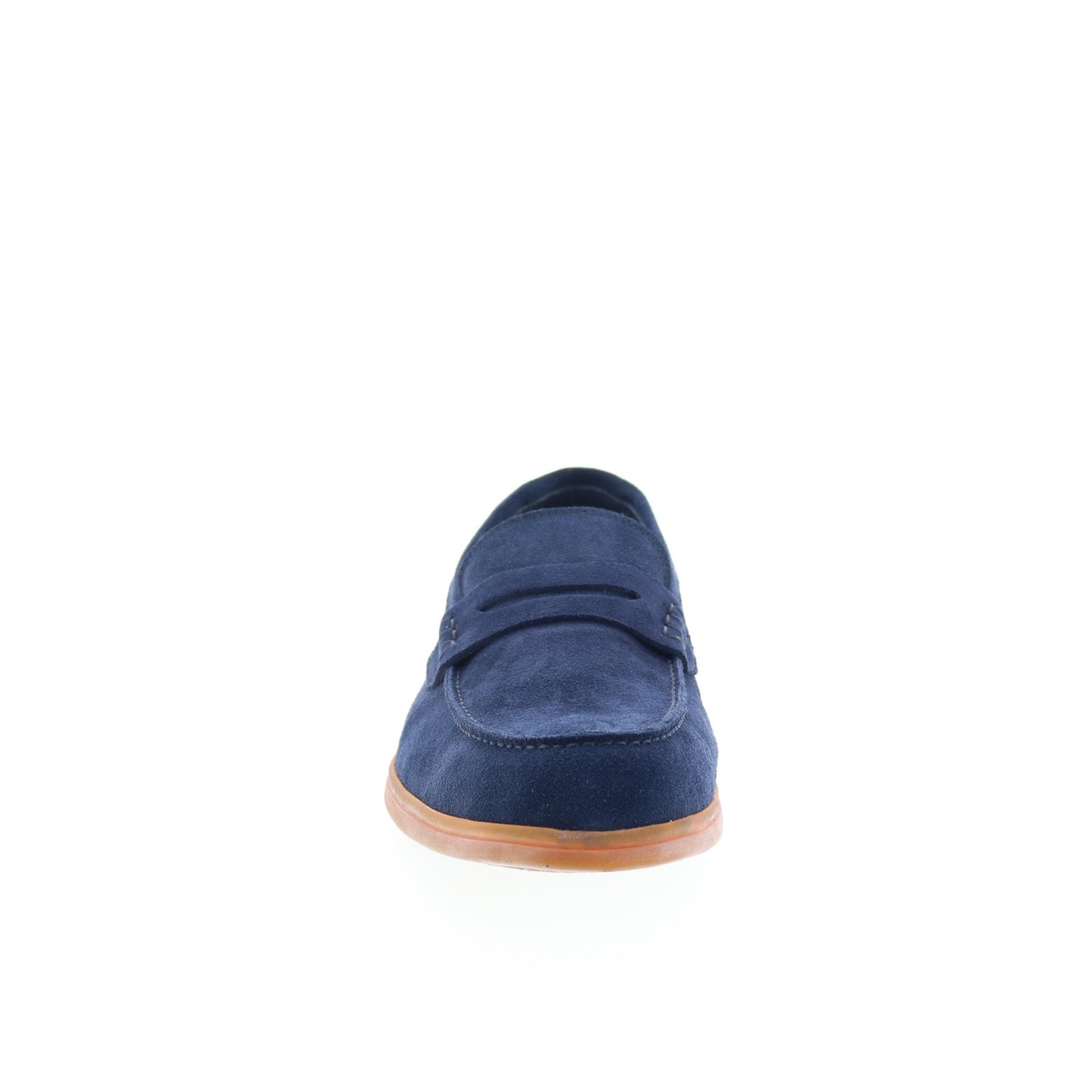 Di Bianco Procida Mens Blue Suede Slip On Loafers & Slip Ons Penny Shoes