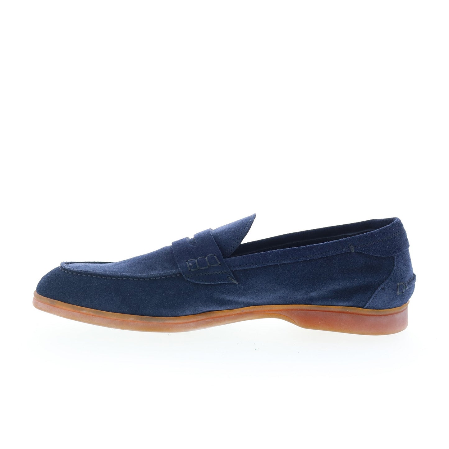 Di Bianco Procida Mens Blue Suede Slip On Loafers & Slip Ons Penny Shoes