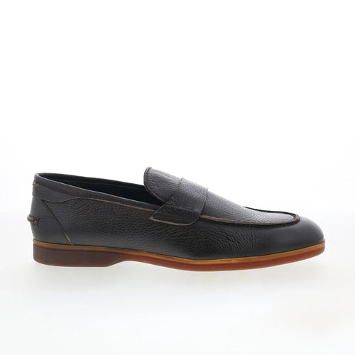 Di Bianco Procida Mens Brown Leather Slip On Loafers & Slip Ons Casual Shoes