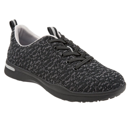 Softwalk Sampson S1713-099 Womens Black Leather Lifestyle Sneakers Shoes