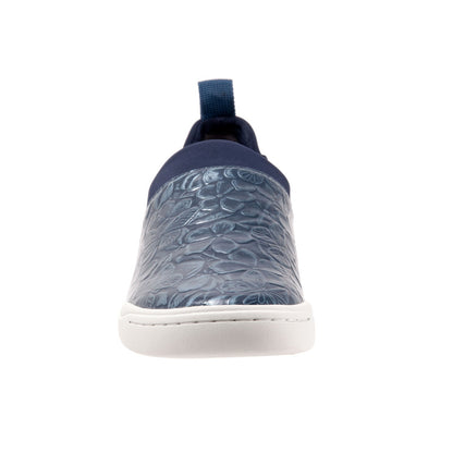 Softwalk Maya S2154-918 Womens Blue Leather Slip On Lifestyle Sneakers Shoes