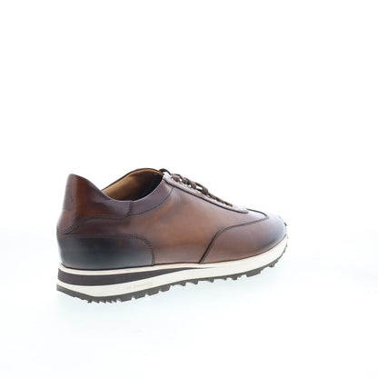 Di Bianco SB307 Mens Brown Leather Lace Up Lifestyle Sneakers Shoes