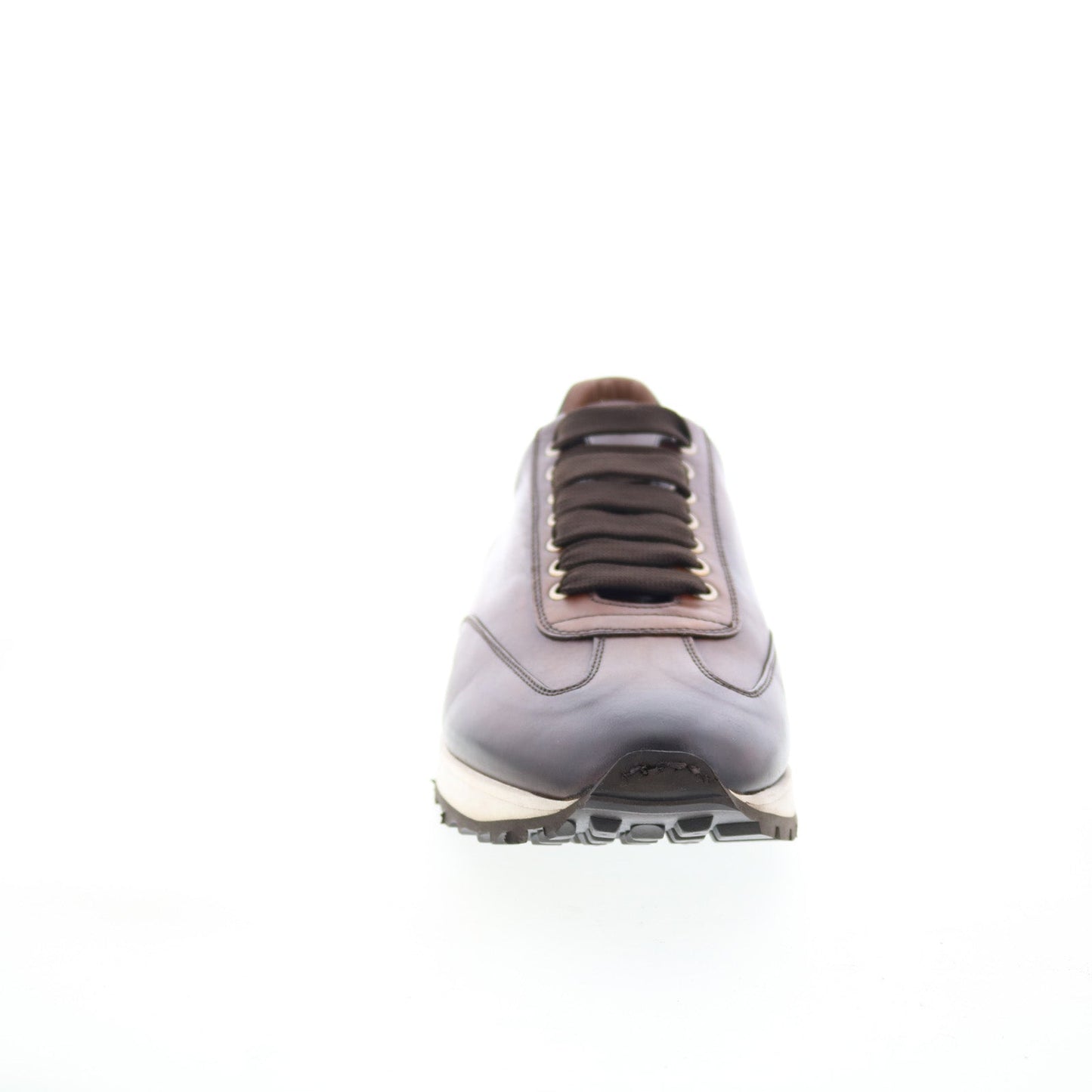 Di Bianco Trieste Deco Mens Brown Leather Lace Up Lifestyle Sneakers Shoes