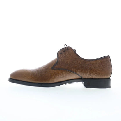 Di Bianco SBP899 Mens Brown Leather Oxfords & Lace Ups Plain Toe Shoes
