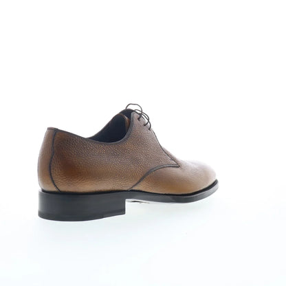 Di Bianco SBP899 Mens Brown Leather Oxfords & Lace Ups Plain Toe Shoes