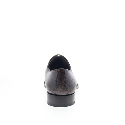 Di Bianco SBP899 Mens Brown Leather Oxfords & Lace Ups Plain Toe Shoes
