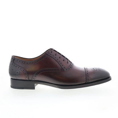 Di Bianco SBP926 Mens Brown Leather Oxfords & Lace Ups Cap Toe Shoes