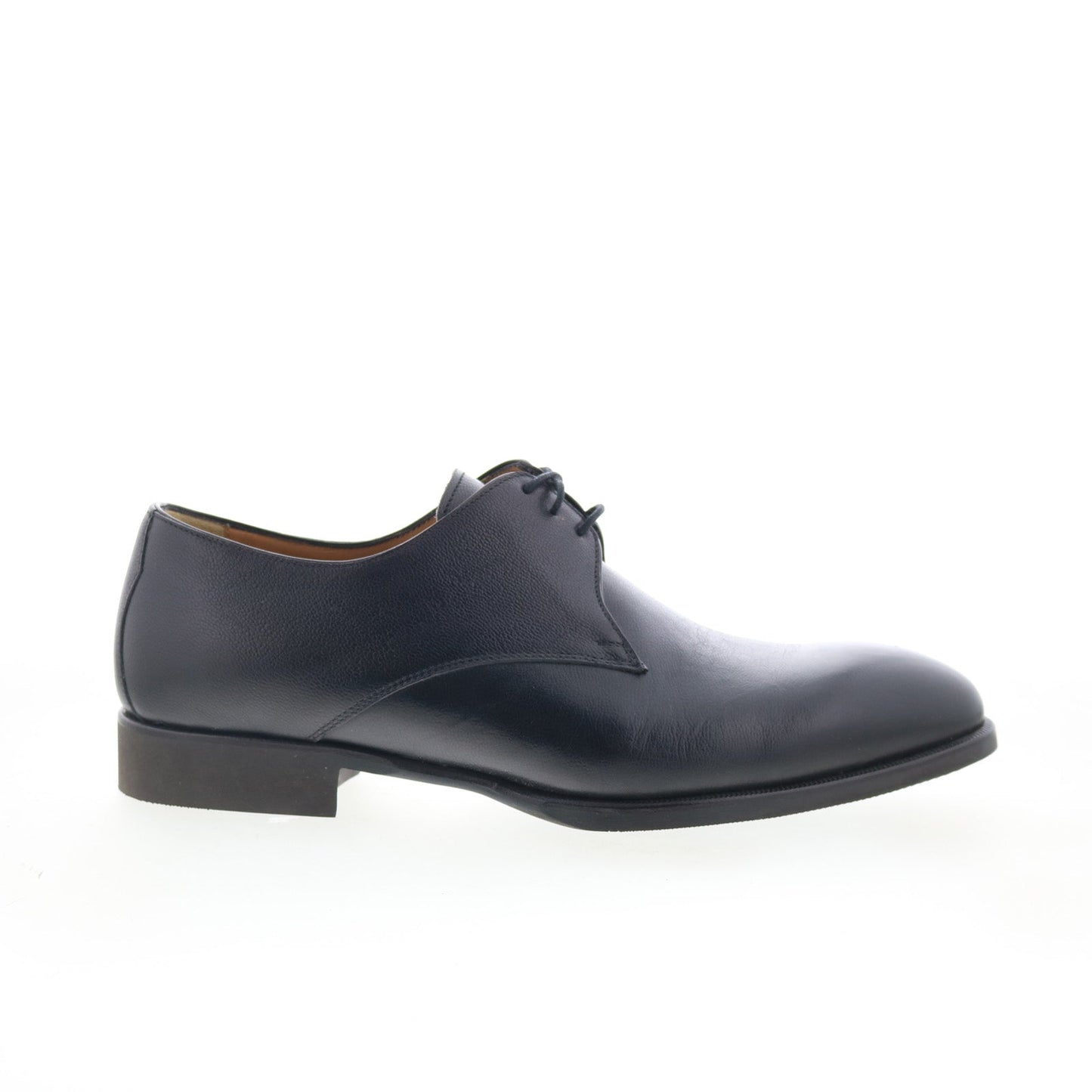 Di Bianco SC520 Mens Black Leather Lace Up Oxfords & Lace Ups Plain Toe Shoes