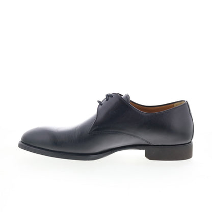 Di Bianco SC520 Mens Black Leather Lace Up Oxfords & Lace Ups Plain Toe Shoes