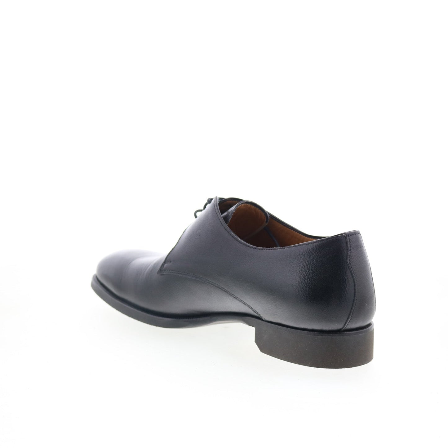 Di Bianco SC520 Mens Black Leather Lace Up Oxfords & Lace Ups Plain Toe Shoes