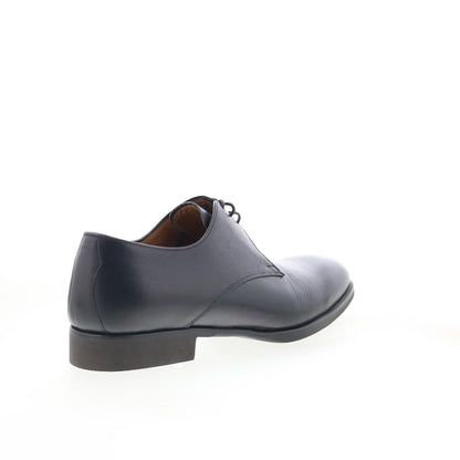 Di Bianco SC520 Mens Black Leather Lace Up Oxfords & Lace Ups Plain Toe Shoes