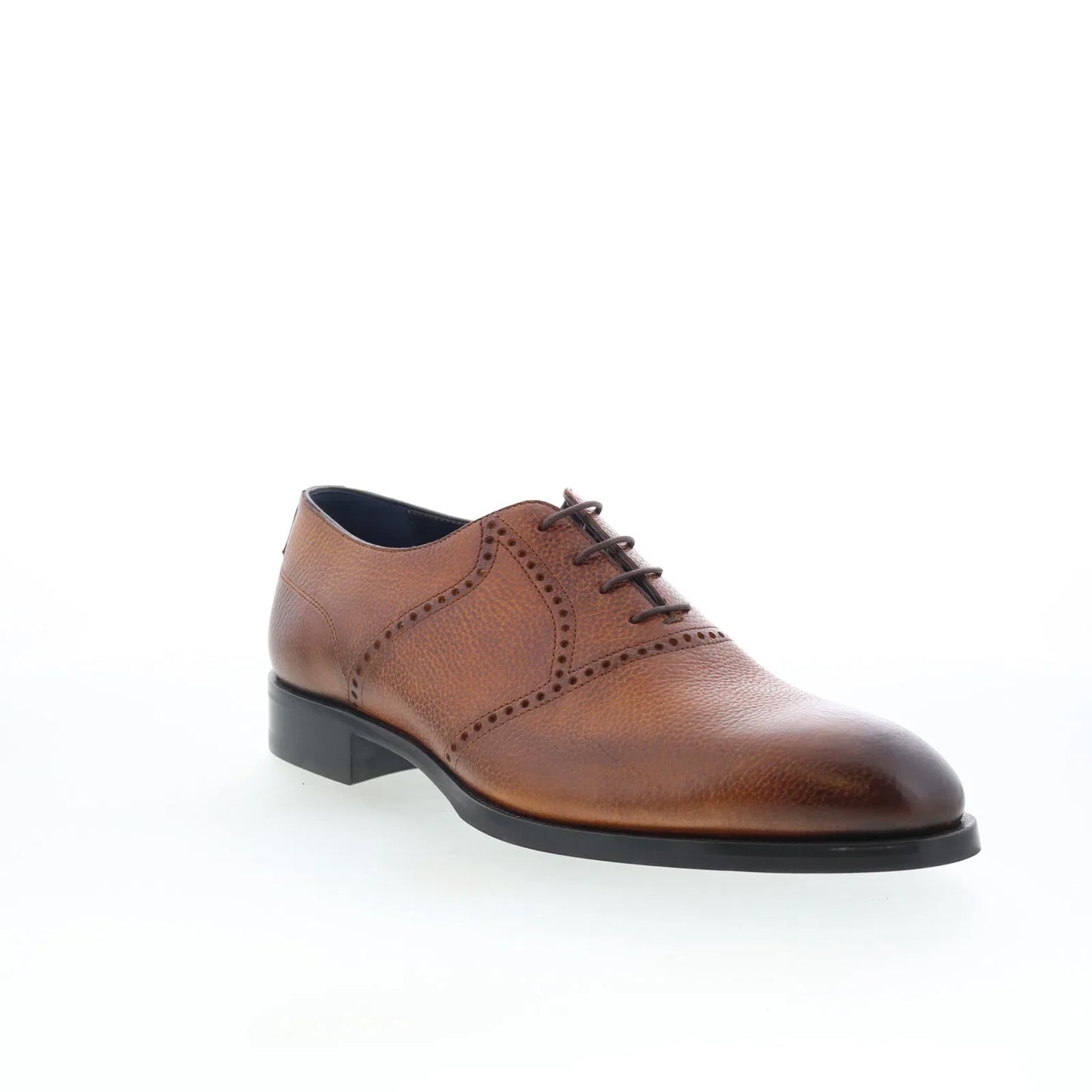 Di Bianco Sabaudia Mens Brown Leather Oxfords & Lace Ups Plain Toe Shoes