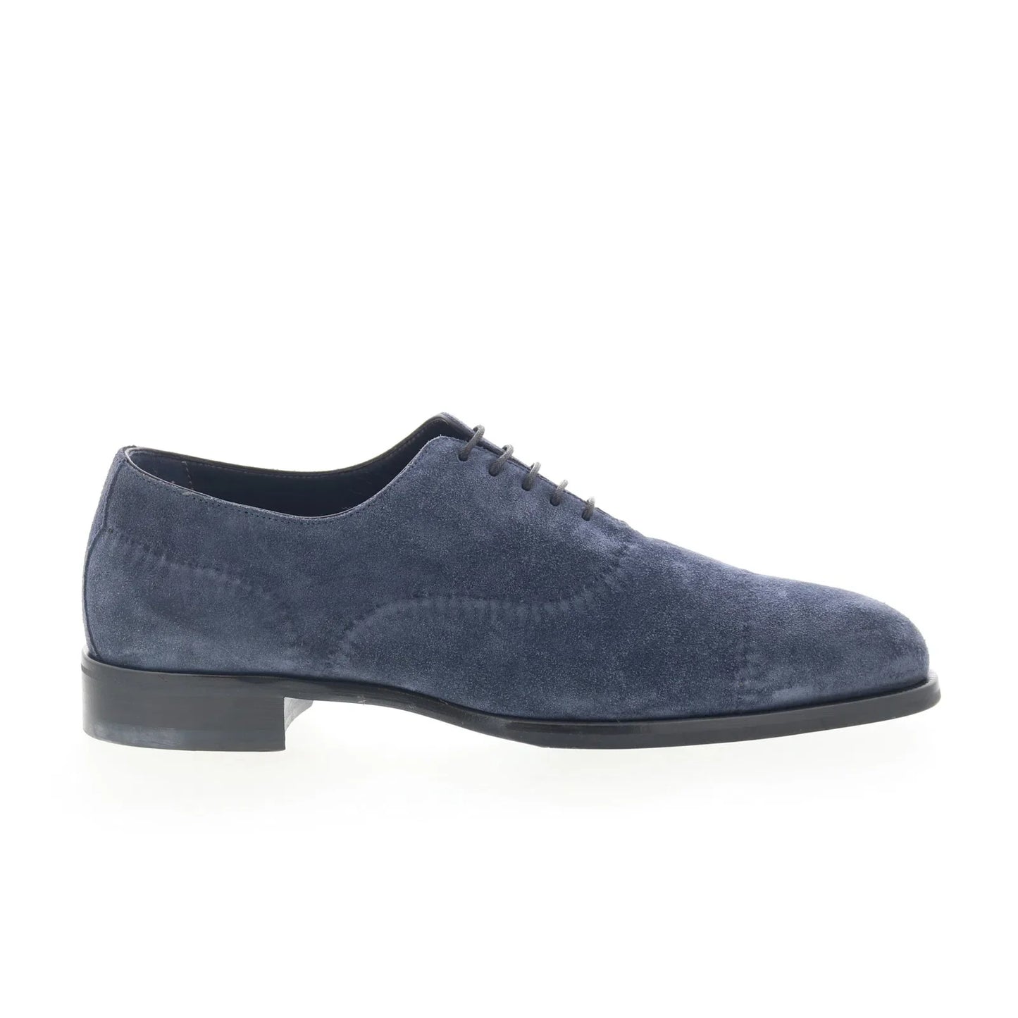 Di Bianco Scala Mens Blue Suede Lace Up Oxfords & Lace Ups Plain Toe Shoes