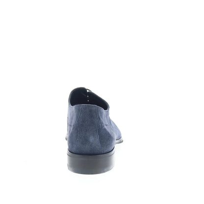 Di Bianco Scala Mens Blue Suede Lace Up Oxfords & Lace Ups Plain Toe Shoes