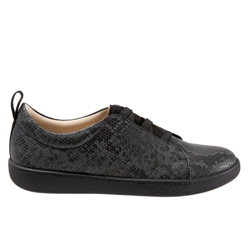 Trotters Avrille T2051-083 Womens Black Wide Lifestyle Sneakers Shoes