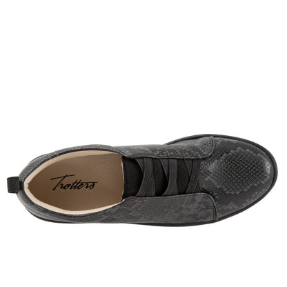 Trotters Avrille T2051-083 Womens Black Wide Lifestyle Sneakers Shoes