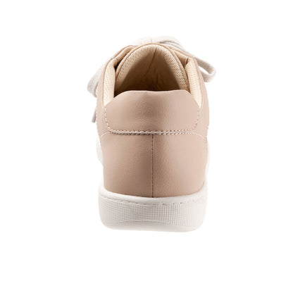 Trotters Adore T2117-112 Womens Beige Wide Leather Lifestyle Sneakers Shoes