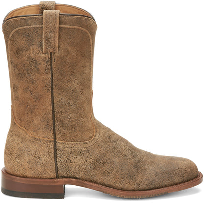Tony Lama Monterey Round Toe Goat Mens Brown Wide Cowboy Western Boots