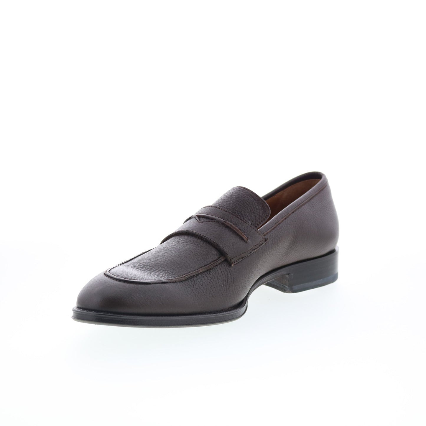Pastori by Di Bianco Titus Mens Brown Leather Loafers & Slip Ons Penny Shoes