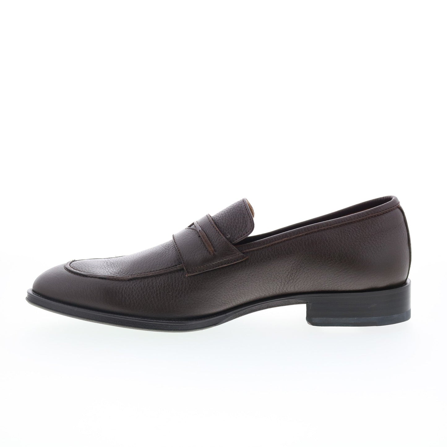 Pastori by Di Bianco Titus Mens Brown Leather Loafers & Slip Ons Penny Shoes