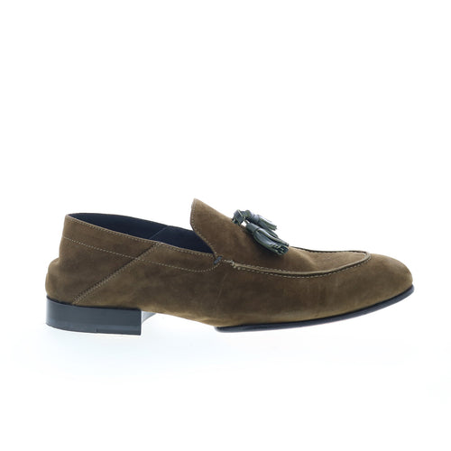 Di Bianco Trani Mens Brown Suede Slip On Loafers & Slip Ons Casual Shoes