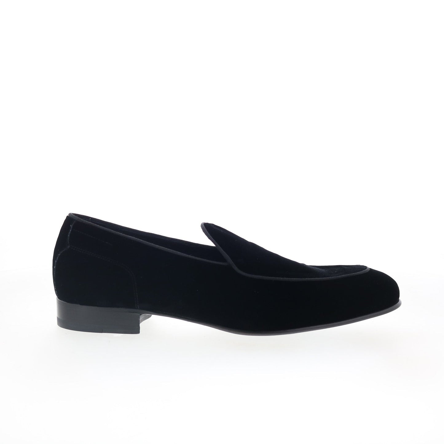 Di Bianco Vomero Mens Black Velvet Loafers & Slip Ons Casual Shoes