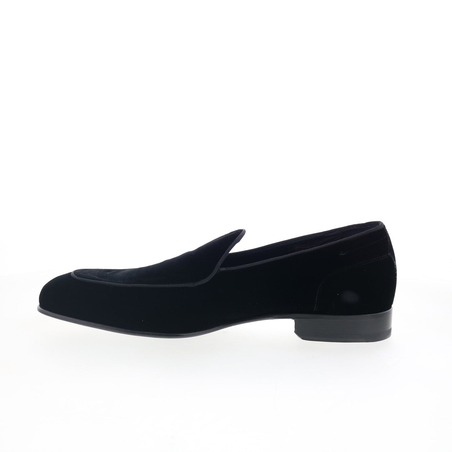 Di Bianco Vomero Mens Black Velvet Loafers & Slip Ons Casual Shoes