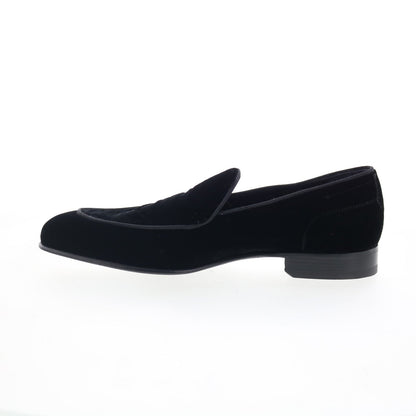 Di Bianco Vomero Mens Black Canvas Slip On Loafers & Slip Ons Casual Shoes