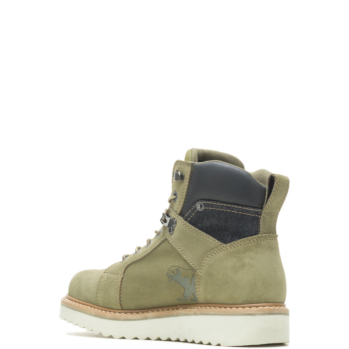 Wolverine Lucky Worker 6" W080079 Mens Green Leather Work & Safety Boots